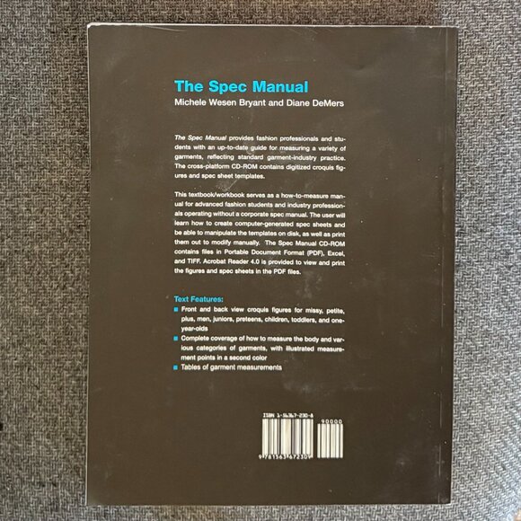 The Spec Manual Illustrated Fashion Design Bryant and DeMers 2002 BOOK ONLY - Picture 2 of 11